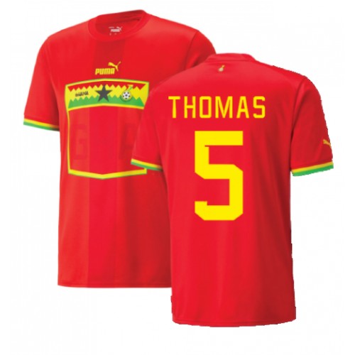 Ghana Thomas Partey #5 Udebanetrøje VM 2022 Kort ærmer